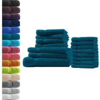 Hometex Premium Textiles Handtuch in Premium Qualität 500 g/m², Feinster Frottier-Stoff 100% Baumwolle, 1x Badetuch + 2 Duschtuch + 4 Handtuch + 8 gastetuch, weich, saugfähig, extra schwer & flauschig
