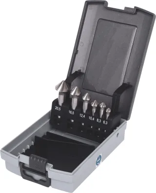 KS Tools HSS Co 5 Kegel-Entgratsenker-Satz, Kunststoffkassette 6-tlg - 336.0456