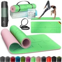 KESSER Yogamatte, Gymnastikmatte + Tragegurt rutschfest TPE Yogamatte gepolstert