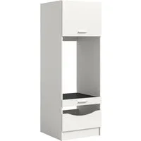 welltime Waschmaschinenumbauschrank FALAS, Höhe 195 cm, 2 Klappen, 1 Auszug, viel Stauraum (1-St., in verschiedenen Farben erhältlich, für Waschmaschine & Trockner) Waschmaschine, Trockner, Waschmaschinenschrank, Umbauschrank, Wäsche