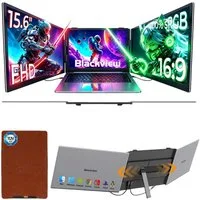 blackview 15,6 Zoll Gaming Monitor DCM8 IPS 1920x1200 FHD, Dual-Screen, LCD, 2K- Portabler Monitor (38,9 cm/15.6 ", 1920*1200 px, Full HD, 60 Hz, IPS, Laptop Bildschirm Erweiterung/Smartphone/PC/Mac/Switch/PS5/Xbox)