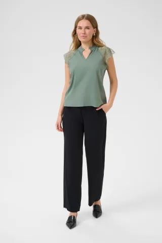 Kurzarm-Bluse Straight fit Laurel Wreath green