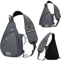 Zaewry Umhängetasche Sling Chest Crossbody Bag,Wasserdicht Schultertasche,mit Kopfhörerloch, Geeignet für Reisen, Fitnessstudio, Wandern, Büro, Radfahren usw.