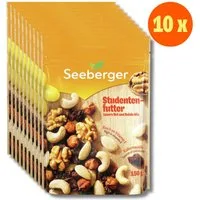 Seeberger Snacks Nüsse Seeberger Studentenfutter Multipack – 10 × 150 g, reich an Vitamin E