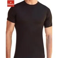 Berrak Unterhemd Herren T-Shirt Rundhals Kurzarm Weiß 4er Pack Basic (1003) (Spar-Set, 4-St., 4er-Pack) Premium Qualität-aus 100% Baumwolle