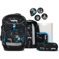 ergobag Schulrucksack Pack (6tlg., Federmäppchen, Sportrucksack, Heftebox, Schlmaperrolle und Kletties)