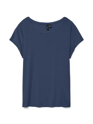 VERO MODA - VMAVA PLAIN SS TOP JRS NOOS Dark Denim - Gr. - S