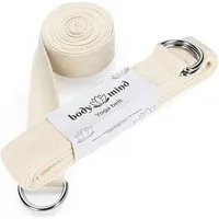Body & Mind Yogagurt Body & Mind Yogagurt – Baumwolle Yoga Band mit D-Ring für Dehnung, Yoga-Band mit D-Ring-Verschluss