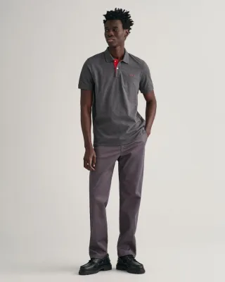 Gant Regular Fit Contrast Pique Rugger Polo Grau