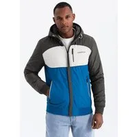 OMBRE Allwetterjacke Leichte farbige Herren-Sportjacke mit Fleece