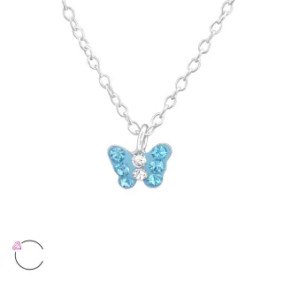Schmetterling Halskette aus 925 Silber