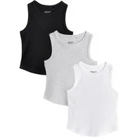 Next Trägertop Geripptes Trägertop, 3er-Pack (3-tlg)