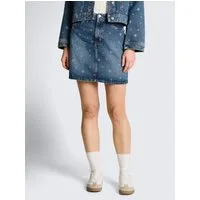 TOM TAILOR Denim Minirock Röcke Mini-Jeansrock mit Herz-Print