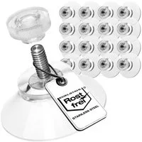 com-four Saugnapfträger Saugnäpfe mit Rändelmutter - Starker Halt für glatte Oberflächen, (16-tlg), - Ø 30 mm - M4-Gewinde & Schraube ca. 10 mm - Transparent