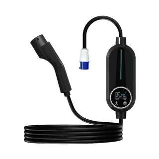 MINZAN 7KW Type 2 EV Charger 8A-32A Adjustable HD Screen 5m Cable Waterproof IP66 Electric Vehicle Charging Station Flex