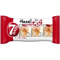 7 Days Süßigkeit, 7Days Croissants Haselnuss cremige Füllung 4x60g Packung 240g