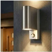 Maxkomfort Außen-Wandleuchte Up & Down Wandlampe mit Bewegungsmelder, Außen & Innen, GU10, ohne Leuchtmittel, Modern, IP44 wetterfest, Bewegungsmelder, exkl. Leuchtmittel