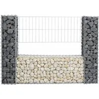 ESTEXO Gabionenzaun Gabionen Mauer Gartenzaun 140x20x100 cm Gabione Steinkorb Rank-Gitte