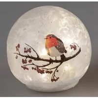 formano LED Dekolicht Kugel Wintervogel 12cm 15cm, LED fest integriert