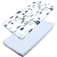TupTam Spannbettlaken Baby Spannbettlaken Spannbetttuch für Babybett Kinderbett 2er Pack