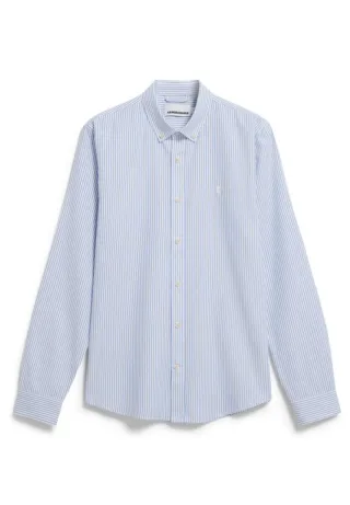 Armedangels - Hemd - Quaasa Stripes blau - Gr. - XL