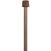 Lauschaer Glas Gartenstecker Rosenkugelstab Gartenkugelstab mit Korkaufsatz, für Rosenkugeln naturbelassenes Holz