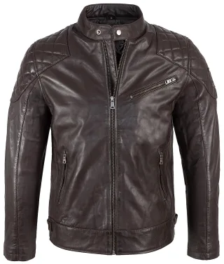 Rock Creek Lederjacke Dunkelbraun