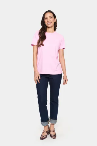 T-shirt Gerade Passform pink