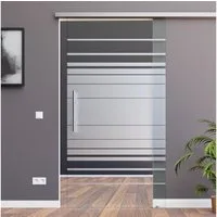 AMOD Glasschiebetür M4-AS-GE420 (SlimLine, Komplett Set), mit Griffstange-42cm und SoftStop