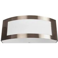 Lindby Außen-Wandleuchte Raja, Edelstahl Alu IP44, 1 x 14 W