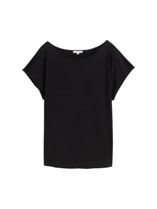 Tom Tailor - T-Shirt mit Cut-Outs deep black - Gr. - M