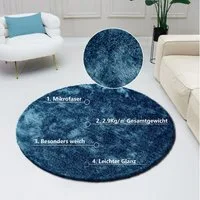 Bruno Banani Hochflor-Teppich Dana Teppich, Kundenliebling, rund, Höhe: 30 mm, unifarben, Mikrofaser Teppiche, Wohnzimmer, Schlafzimmer, Esszimmer