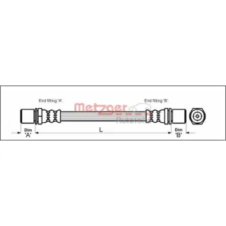 Metzger Bremsschlauch hinten Toyota Corolla E8
