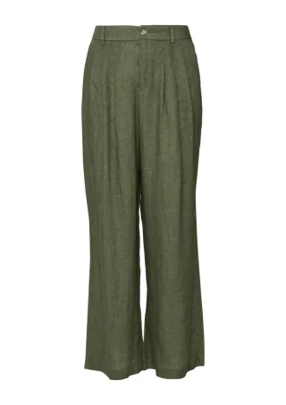 s.Oliver Red Label - Culotte mit weitem Bein und hohem Bund grün - Gr. - 42