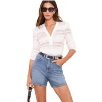 LIPSY Langarmbluse Lipsy Henley-Top mit Spitze, Regular (1-tlg)