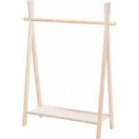 Koopman Kleiderständer Kinderschrank Garderobe 100x80x30 cm Holz Stoffablage Kleidung, (Stück, 1 St., Packung), Holz, 30cm tief, 80x100cm, Ablage, leicht zu verstauen