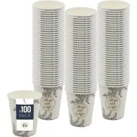BENBOW Einwegbecher BenBow Kaffeebecher - 180 ml/250 ml/300 ml/400 ml - Einwegbecher, 100-tlg., Beschichteter Karton, BenBow Kaffeebecher 300 ml x 100