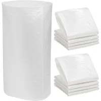 varivendo Müllsack Styropor Entsorgungssäcke 1000L, 2 Stück transparent, Entsorgungssack Styroporsack Großraumsäcke Seitenfaltsack