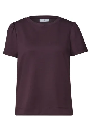 Street One - T-Shirt mit Puffärmeln violet - Gr. - 36
