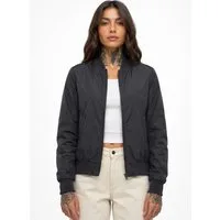 urbandreamz Bomberjacke Damen leichte Bomberjacke Jacke Sommer Frühling Übergangsjacke Seitentaschen, wasserabweisend, waffelartige seitliche Einsätze