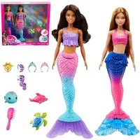 Barbie Anziehpuppe Ocean Adventure Barbie HBW89 Meerjungfrauen-Puppen im Spielset