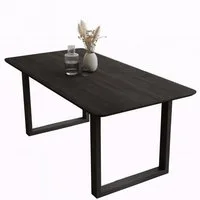 Liadomo Esstisch Gubio, Esszimmertisch, Massivholztisch, verschiedene Größen, Tischplatte mit Schweizer Kante, aus massivem Holz mit Metallgestell