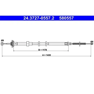 ATE Handbremsseil hinten rechts Fiat Panda 169