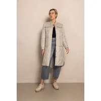 Zhrill Steppmantel ZHTARA knielang, mit Druckknöpfen, gerade Passform, casual Stil