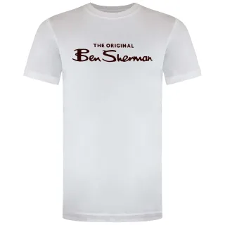 Ben Sherman Großes Logo Herren Weißes T-Shirt