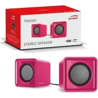 Speedlink TWOXO Stereo USB Lautsprecher Speaker Boxen PC-Lautsprecher (Klinke, USB 3,5mm Klinke-Stecker für PC Notebook Smartphone MP3-Player)