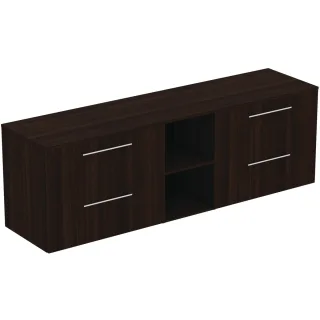 Ideal Standard Möbel-Set 200cm i.life B 4 Auszüge 2 mi.off.Fächer Gr.Chrom Coffee Oak, T5848NW T5848NW