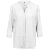 GREIFF Langarmbluse Greiff CHIFFON Damen Chiffon-Bluse 3/4-Arm V-Neck Regular Weiß 52
