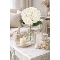 Kunstblume Künstliche Hortensie, I.GE.A., Höhe 47 cm, Einzelblume Stielblume Seidenblume Dekoblume für Vase, Hochzeit