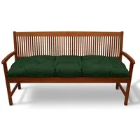 Beautissu Bankauflage Bankauflage Flair BK, ca.120x50x10cm, Dunkelgrün, Sitzkissen für Gartenbank, Bankpolster Outdoor & Hollywoodschaukel